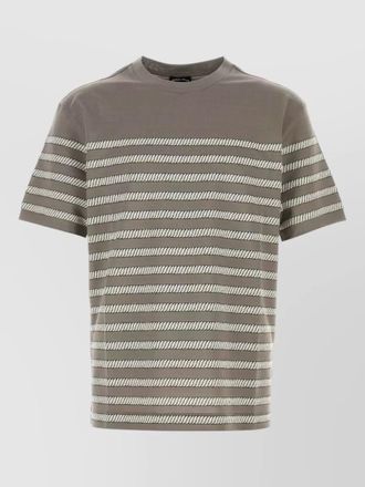 Giorgio Armani cotton blend crew neck striped t-shirt