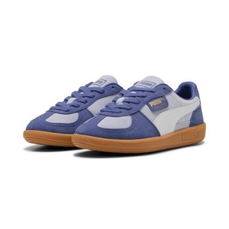 Puma Sneaker PUMA PALERMO, Damen, Gr. 42,5, blau (cool weather, blau crystal), Leder, mehrfarbig, Schuhe Sneaker
