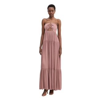 Patrizia Pepe Maxi Jurk - Dames - Maxi kleedjes - Roze - S - Kleedjes