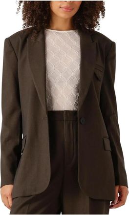 Copenhagen Muse Cmtailor-Ja Blazer - Dames - Blazers - Bruin - L - Polyester - Jassen