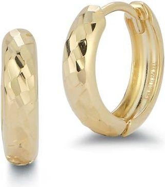 Ember Fine Jewelry 14K Gold Hammered Huggie Hoop Earrings at Nordstrom Rack