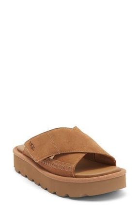 UGG Sungaze Platform Slide Sandal in Chestnut at Nordstrom Rack, Size 10