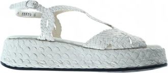Pons Quintana Maui Sandal - Dames - Sleehakken - Grijs - 36 EU - Leer - Schoenen