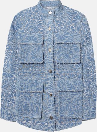 Veronica Beard Lane floral denim jacket