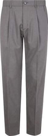 Herno Broek met plooien en achterzak - Heren - Nette broeken - Grijs - S - Broeken