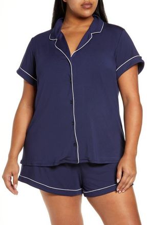 Nordstrom Moonlight Eco Short Pajamas in Navy Peacoat at Nordstrom, Size 1X