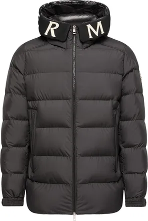 Moncler Moncler Orvelle Hooded Mid-length Down Jacket, Men, Black, Size: 0