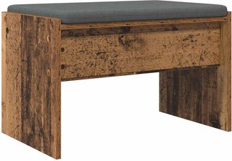 vidaXL Banco De Entrada Con Coj&iacute;n Madera Vieja 63 X 38 X 40 Cm Vidaxl