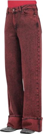 Only Only, Dames, Jeans, Rood, Maat: XL Denim