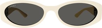 Gucci Sunglasses Gg1660 S 004 Ivory/Grey Unisex