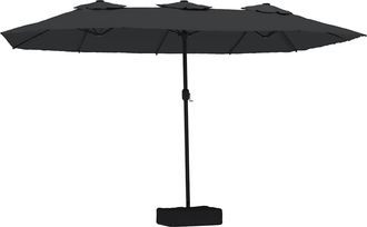 vidaXL Sombrilla De Jard&iacute;n Doble Negro 449x265 Cm Vidaxl