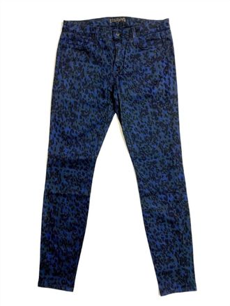 Joe's Womens Wild Print Mid Rise Skinny Jeans In Blue, Black