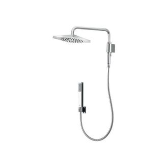 Bossini CUBE-RENOVATION - braccio doccia girevole con supporto-deviatore-presa acqua attacchi 1/2M x 1/2 M- soffione CUBE 210 x 210 mm - doccetta ZEN