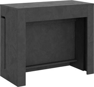 Itamoby Consola extensible 90x42/302 cm efecto madera, antracita espatulado