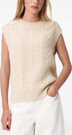 AllSaints Top smanicato girocollo - Toni neutri