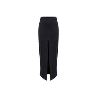 Tom Ford Maxi Skirts, female, Black, Size: 2XS Crepe Envers Satin Tailored Skirt