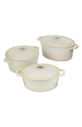 Berghoff Neo 6-Piece Cast Iron Dutch Oven Cookware Set in Meringue at Nordstrom Rack