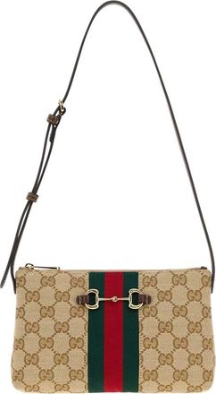 Gucci Beige Horsebit Small Shoulder Bag
