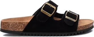 Xti Womens Double-Buckle Flat Sandals 36890