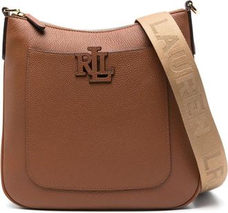 Lauren Ralph Lauren large Cameryn cross body bag - women - Acrylic/Calf Leather/Polyester/Polyester - One Size - Brown