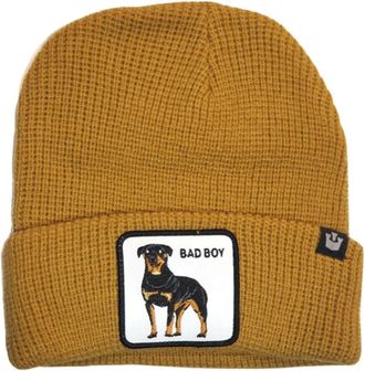 Goorin Brothers Animal Farm Beanie Hat met Front Patch - Dames - Hoeden - Geel - ONE Size - Wol - Accessoires