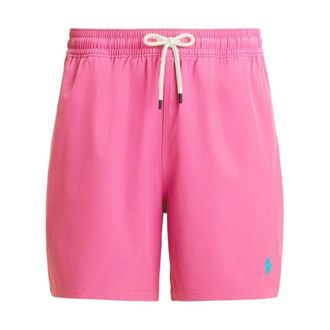 Polo Ralph Lauren Beachwear, male, Pink, Size: XL Traveler Mid Trunk