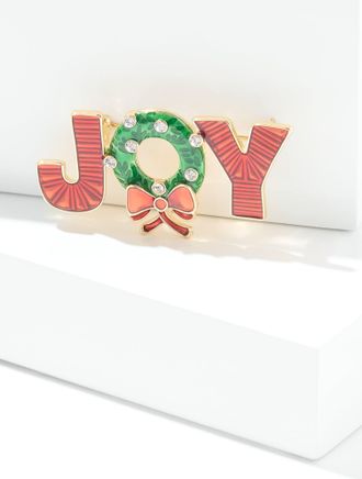 Talbots Holiday Joy Brooch - Multi/Gold - 001 Talbots