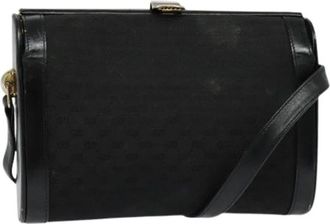 Gucci Pre-owned Leather gucci-bags - Dames - Vintage Schoudertas - Zwart - ONE Size - Vintage