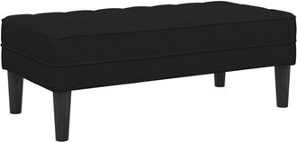 vidaXL Vidaxl - Bench Black 113 x 57 x 39 cm Velvet