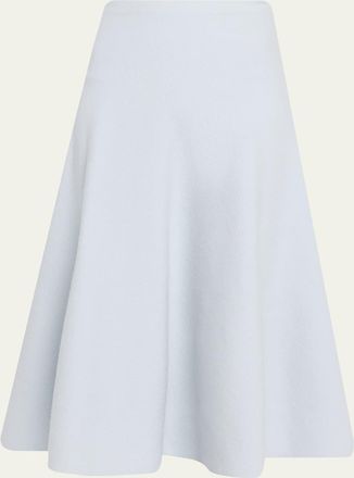 Brandon Maxwell Miller Structured Wool Midi Skirt