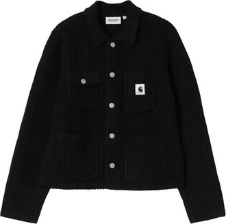 Carhartt Work in Progress Michigan Sweater - Dames - Vesten - Zwart - S - Wol - Truien & Vesten