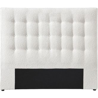 Vente-Unique Vente-unique - Testata trapuntata 160 cm Tessuto bouclette Bianco - francesco