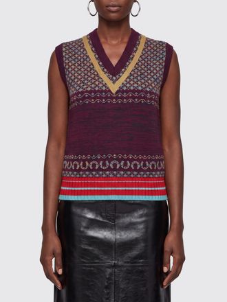 Dries Van Noten Gilet in lana e cashmere con lavorazione jacquard
