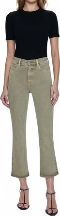 Pistola Denim Lennon High Rise Crop Bootcut Jean In Green Willow