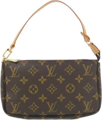 Louis Vuitton Marron Coated Canvas Pouch (Pre-Owned)