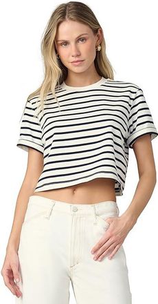 Joe's The Boxy T-Shirts Womens Clothing Milk/Navy Stripe : LG, Cotton