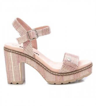 Xti Womens Heeled Platform Sandals In Nude