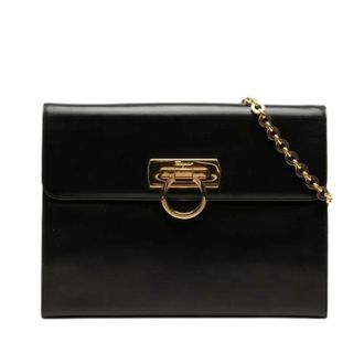 Ferragamo Pre-owned Clutches, female, Black, Size: ONE SIZE Pre-owned Crossbody Bag