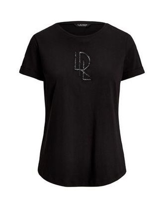 Ralph Lauren BEADED-LOGO COTTON-BLEND-JERSEY TEE