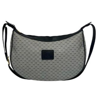 Gucci Pre-owned Micro GG Leder PVC Schoudertas - Dames - Pre-owned - Blauw - Maat: ONE Size Leer
