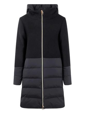Herno Hooded Padded Jacket With Wool Inserts