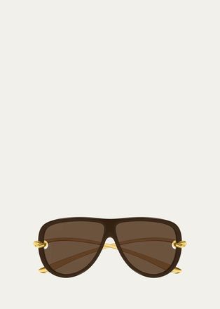 Bottega Veneta Knot 61MM Aviator Sunglasses