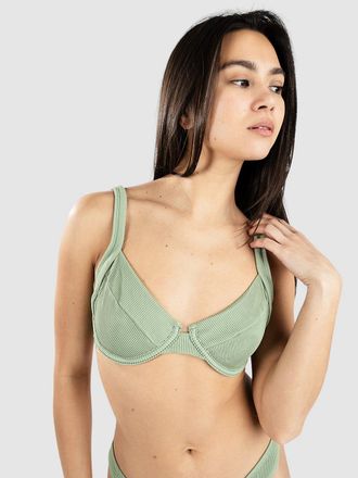 Hurley Hurley Ribbed Underwire Bikini Top verde