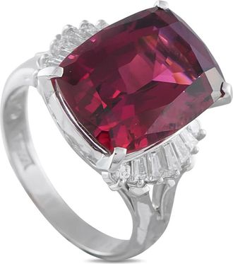 Luxury Bazaar rhodolite garnet and diamond ring - Argento