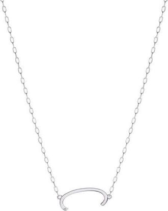 Alex and Ani Silver Elongated Initial Pendant Necklace in Silver - C at Nordstrom