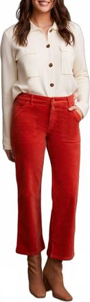 Tribal Stretch Corduroy Straight Leg Pants In Auburn