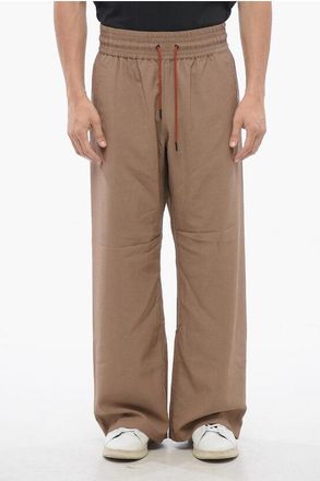 Viktor & Rolf Pantaloni Wide Leg in Misto Cotone con Coulisse taglia Xl