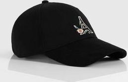 Mani&egrave;re De Voir Floral Eiffel Suede Contrast Cap in Black at Nordstrom