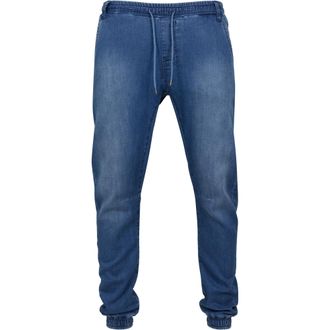 Urban Classics Heren Gebreide Denim Joggingbroek (Gewassen blauw)