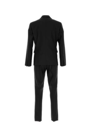 Dsquared2 Mens Black Virgin Wool Blend London Suit Completi